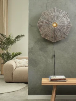 it's about RoMi Wandlamp Panama dia. 65cm donkergrijs Sale