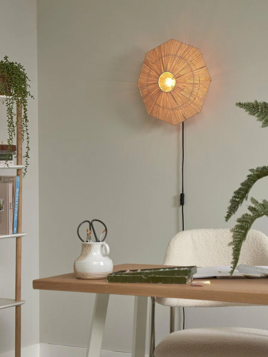 it's about RoMi Wandlamp Panama dia. 45cm naturel New