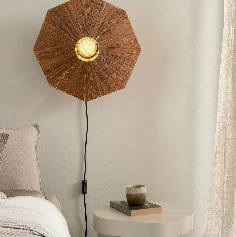 it's about RoMi Wandlamp Panama dia. 45cm bruin Clearance