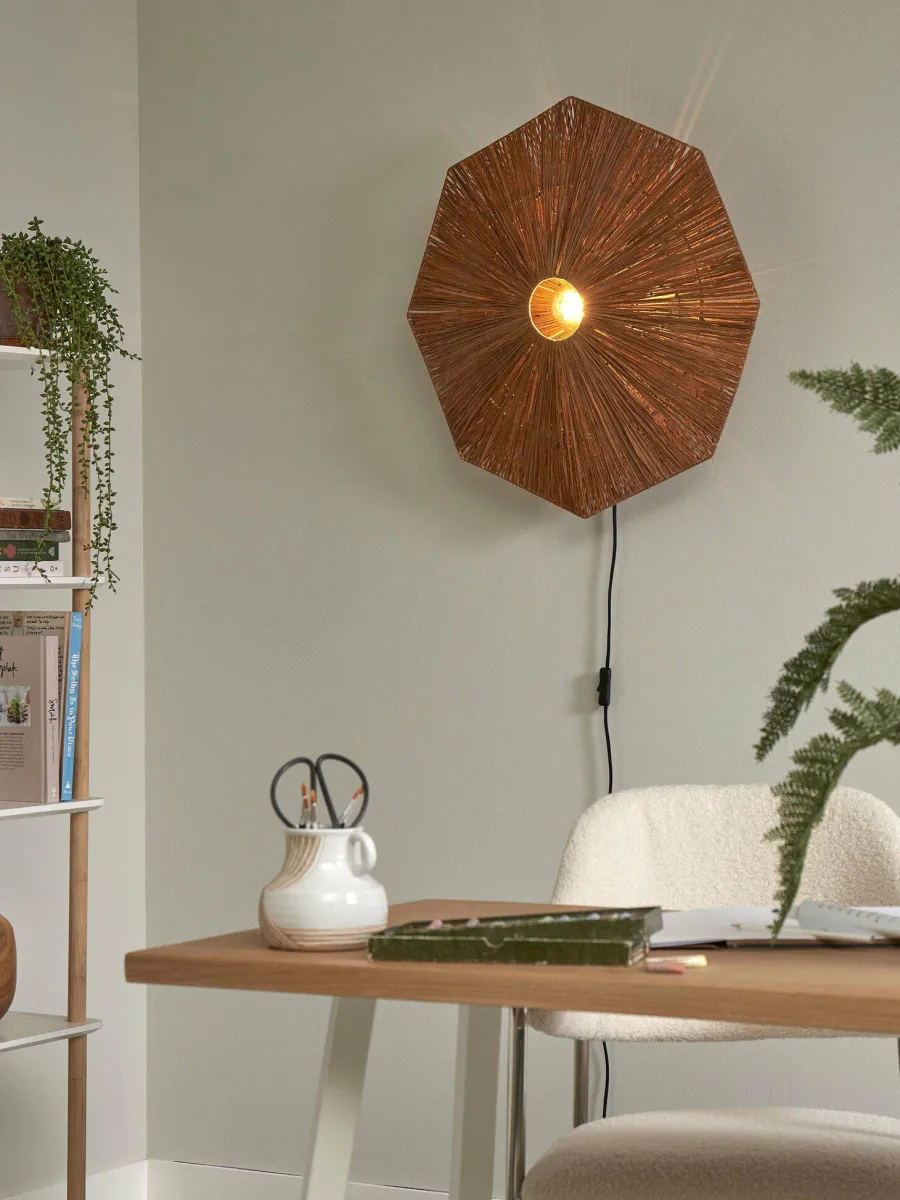it's about RoMi Wandlamp Panama dia. 65cm bruin Online