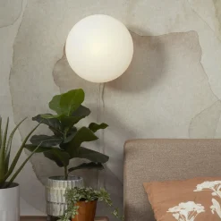 it's about RoMi Wandlamp Sapporo glas wit/zand L