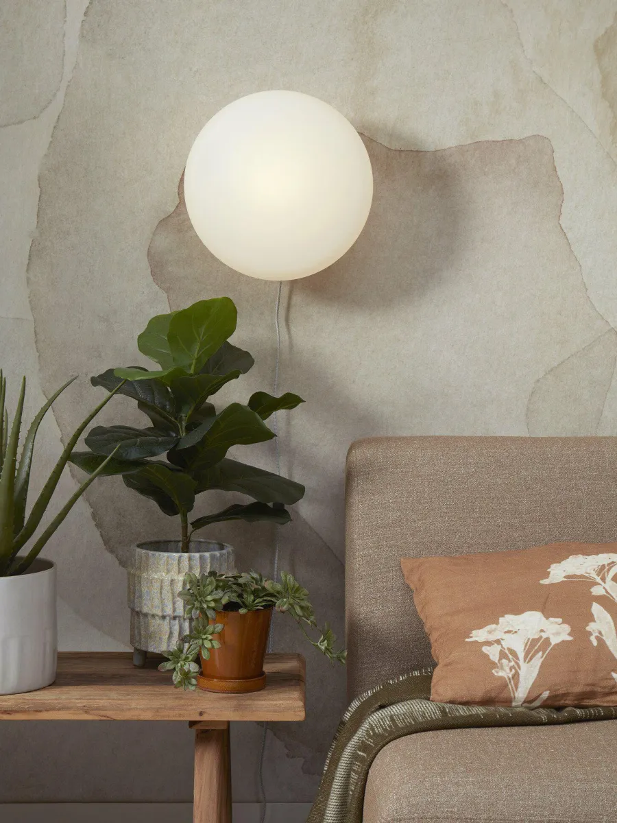 it's about RoMi Wandlamp Sapporo glas wit/zand L
