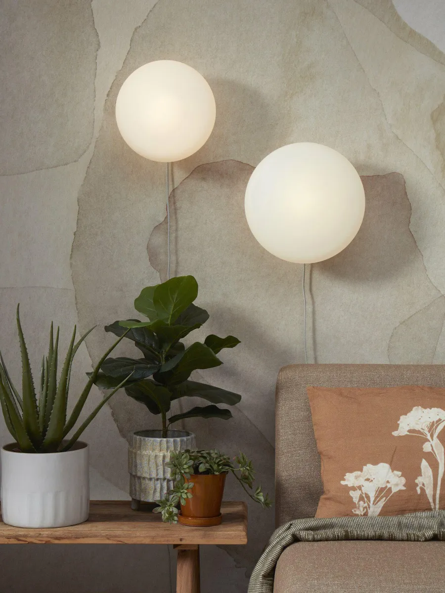 it's about RoMi Wandlamp Sapporo glas wit/zand L