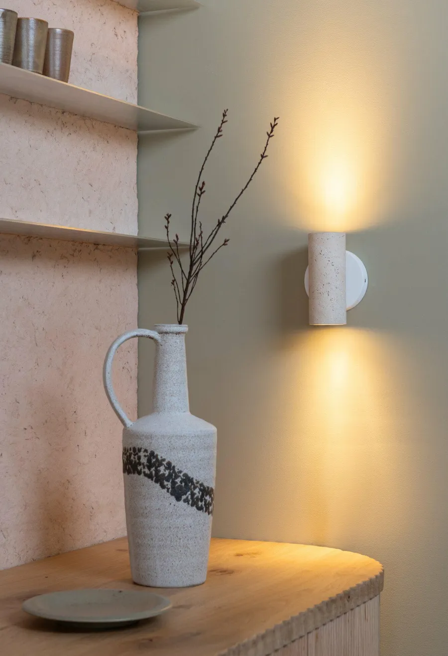 it's about RoMi Wandlamp Tivoli wit Hot