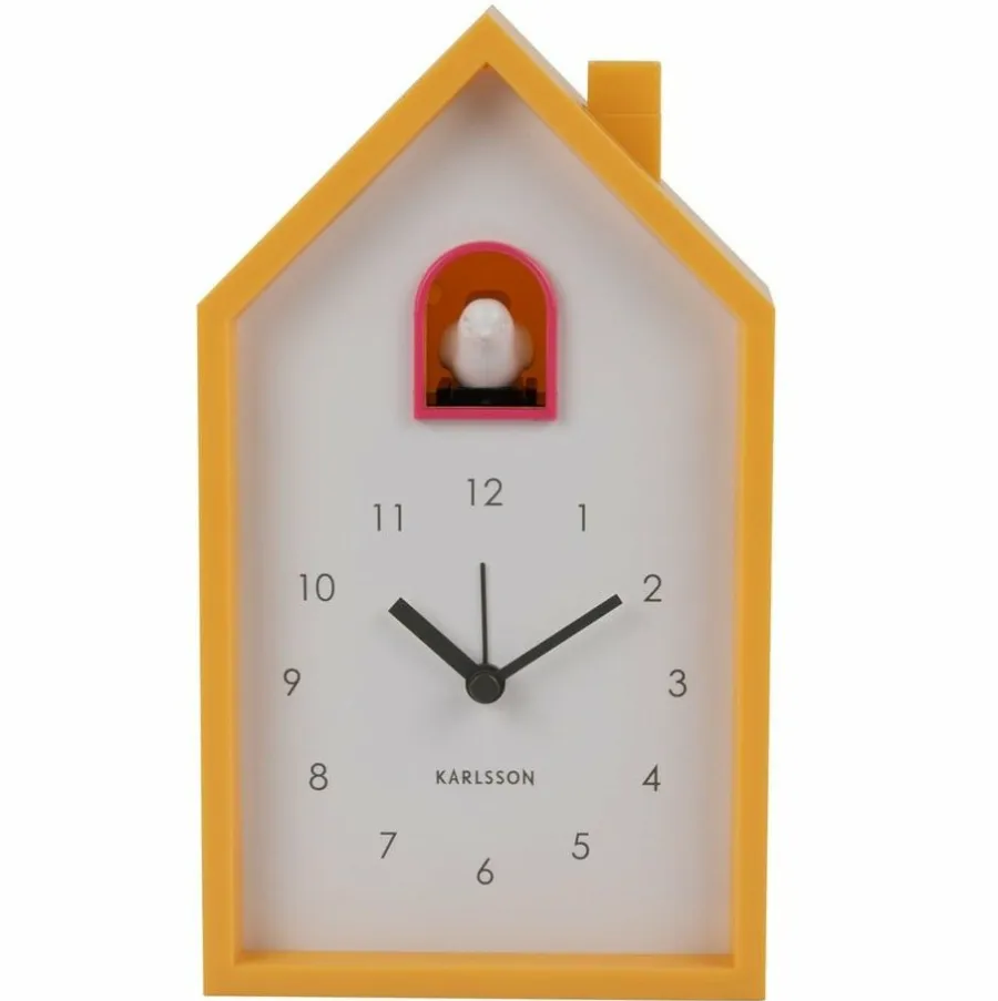 Karlsson Alarmklok Modern Cuckoo helder geel Best