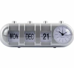 Karlsson Alarmklok Retro Tube Calender Flip zilver Discount