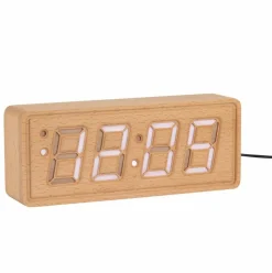Karlsson Alarmklok Solid hout Engraved licht hout New