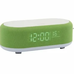 Karlsson Alarmklok Vogue met telefoonoplader en bluetooth helder groen