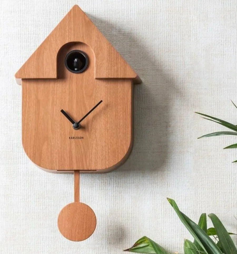 Karlsson Klok Modern Cuckoo - donkerbruin Sale