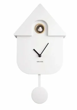 Karlsson Klok Modern Cuckoo - Wit Clearance