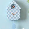 Karlsson Klok Modern Cuckoo Checker zacht blauw Clearance