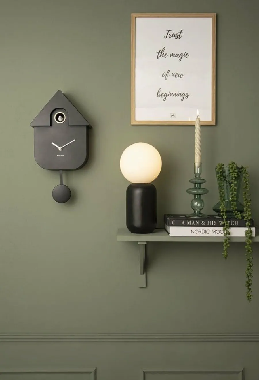 Karlsson Klok Modern Cuckoo - Zwart Discount