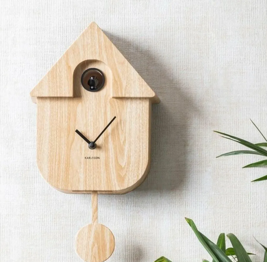 Karlsson Klok Modern Cuckoo - licht bruin Sale