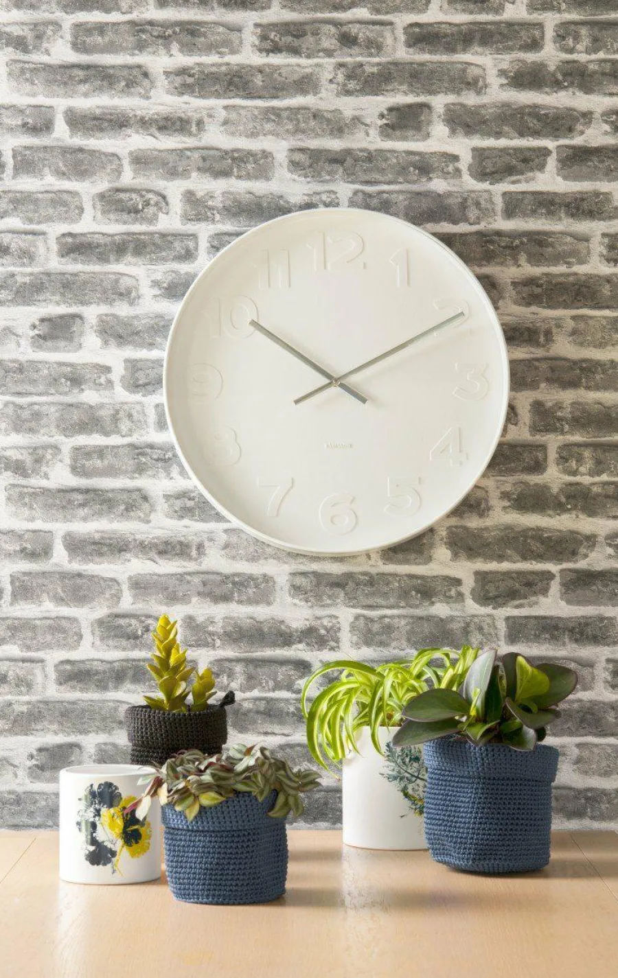 Karlsson Klok Mr. White Numbers wit Ø 37.5 cm