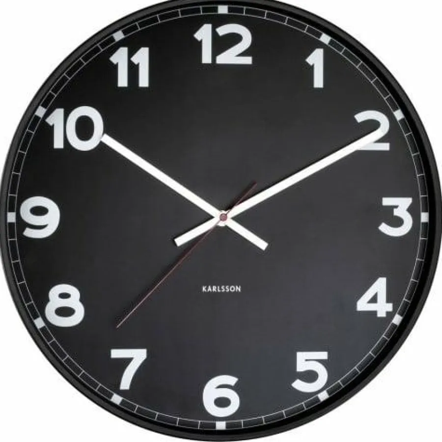 Karlsson Klok new classic medium zwart Ø 40,5 cm New