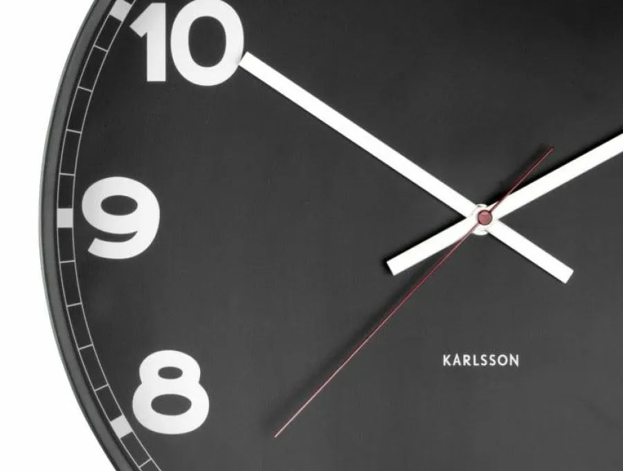 Karlsson Klok new classic medium zwart Ø 40,5 cm New
