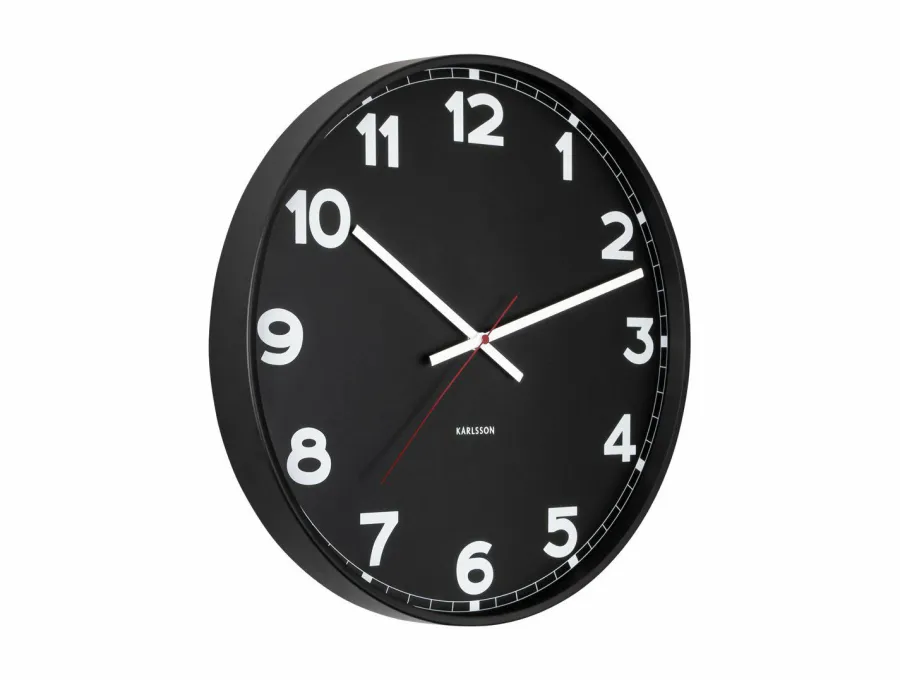Karlsson Klok new classic medium zwart Ø 40,5 cm New