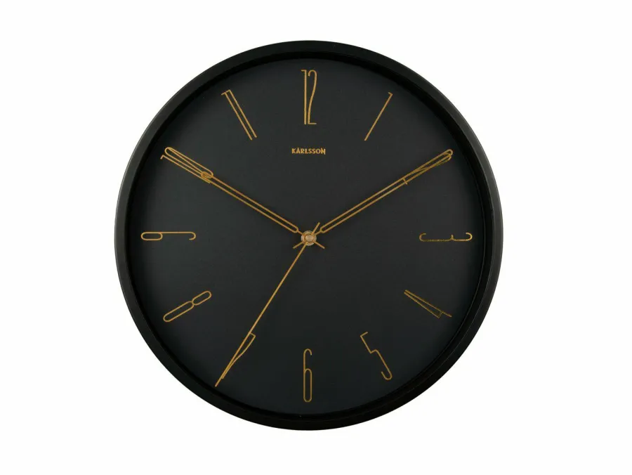 Karlsson Wandklok Belle Numbers zwart Ø 35 cm