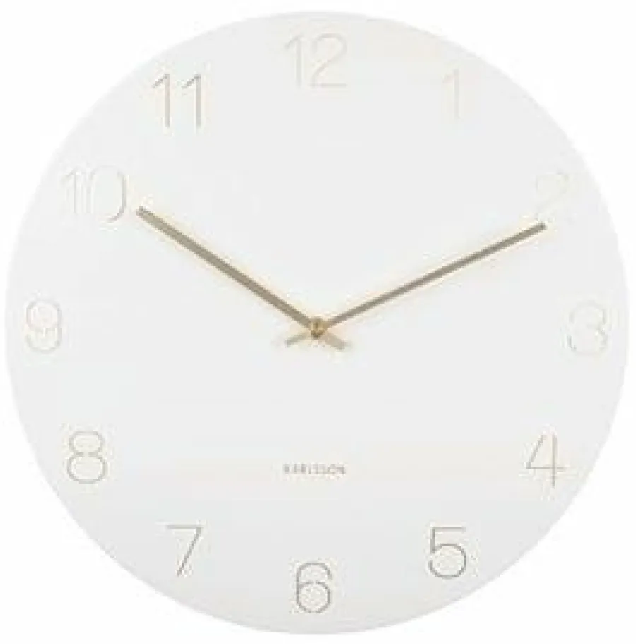 Karlsson Wandklok Charm Engraved Numbers wit Ø 35 cm Online
