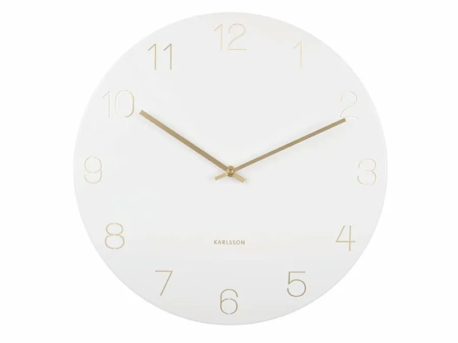 Karlsson Wandklok Charm Engraved Numbers wit Ø 35 cm Online