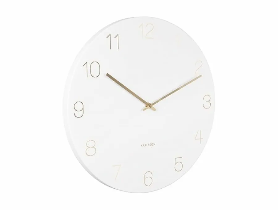 Karlsson Wandklok Charm Engraved Numbers wit Ø 35 cm Online