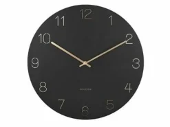 Karlsson Wandklok Charm Engraved Numbers zwart Ø 40 cm Hot