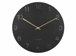Karlsson Wandklok Charm Engraved Numbers zwart Ø 40 cm Hot
