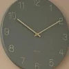 Karlsson Wandklok Charm Engraved Numbers groen Ø 40 cm Clearance