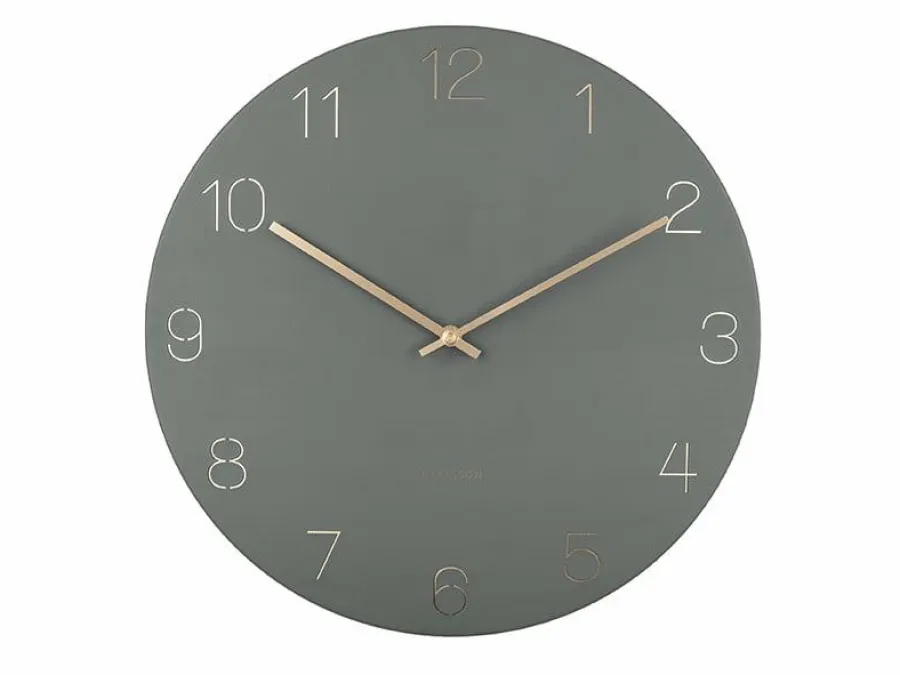 Karlsson Wandklok Charm Engraved Numbers groen Ø 40 cm Clearance