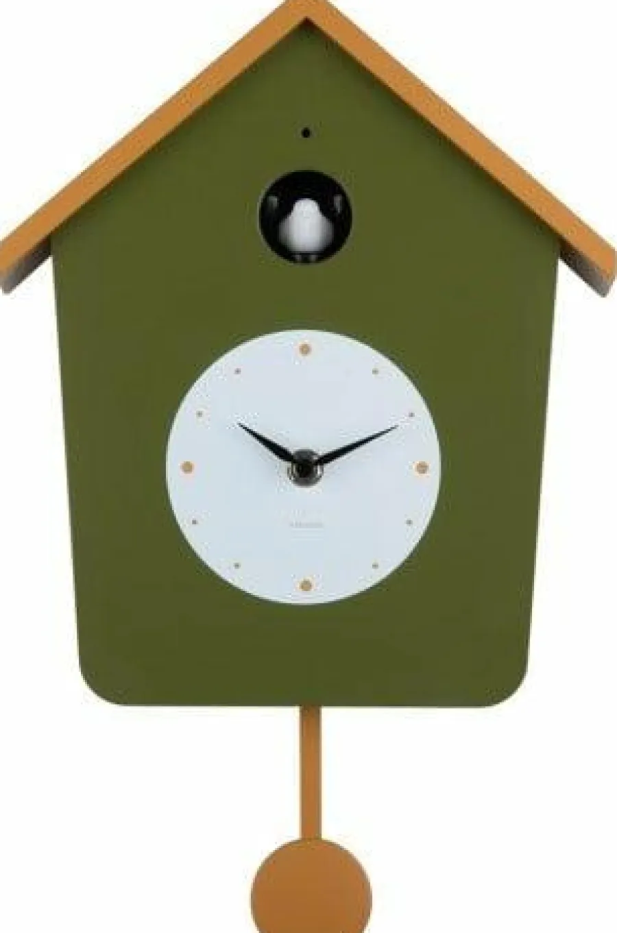 Karlsson Wandklok Cuckoo army groen met geel