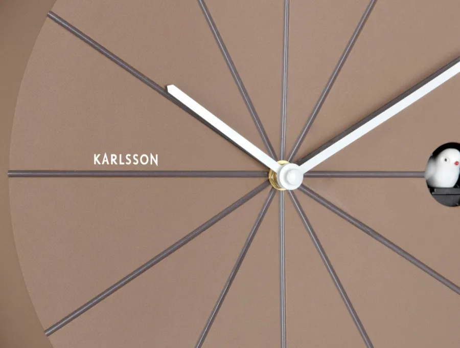 Karlsson Wandklok Destacado Cuckoo mocca bruin met aardebruin Sale