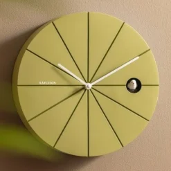 Karlsson Wandklok Destacado Cuckoo olijfgroen met luxe groen Outlet