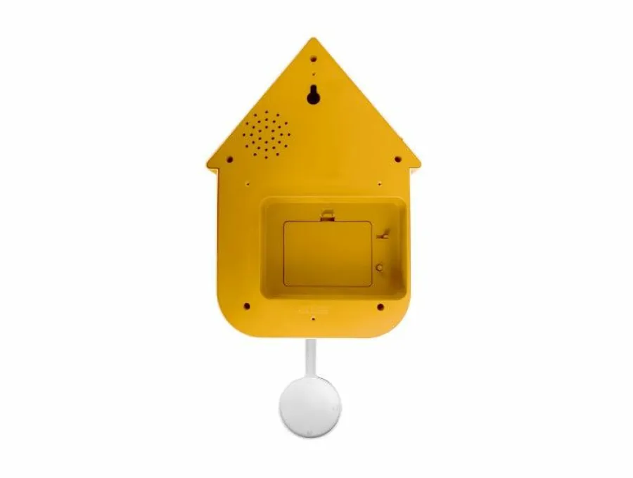 Karlsson Wandklok Dupla Color Cuckoo mango geel met zacht blauw Outlet