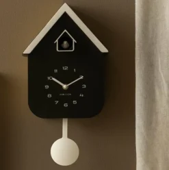 Karlsson Wandklok Dupla Color Cuckoo zwart met wit Sale