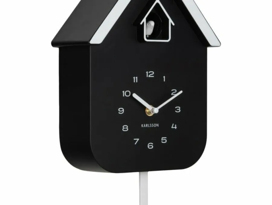 Karlsson Wandklok Dupla Color Cuckoo zwart met wit Sale
