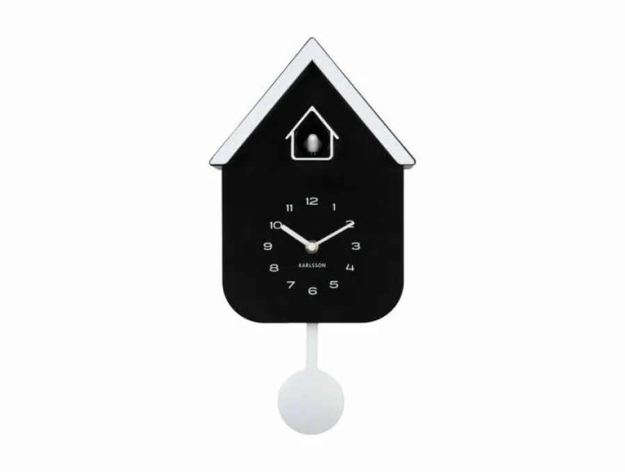 Karlsson Wandklok Dupla Color Cuckoo zwart met wit Sale