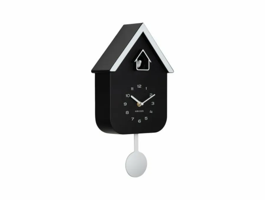 Karlsson Wandklok Dupla Color Cuckoo zwart met wit Sale