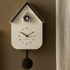 Karlsson Wandklok Dupla Color Cuckoo wit met zwart Best
