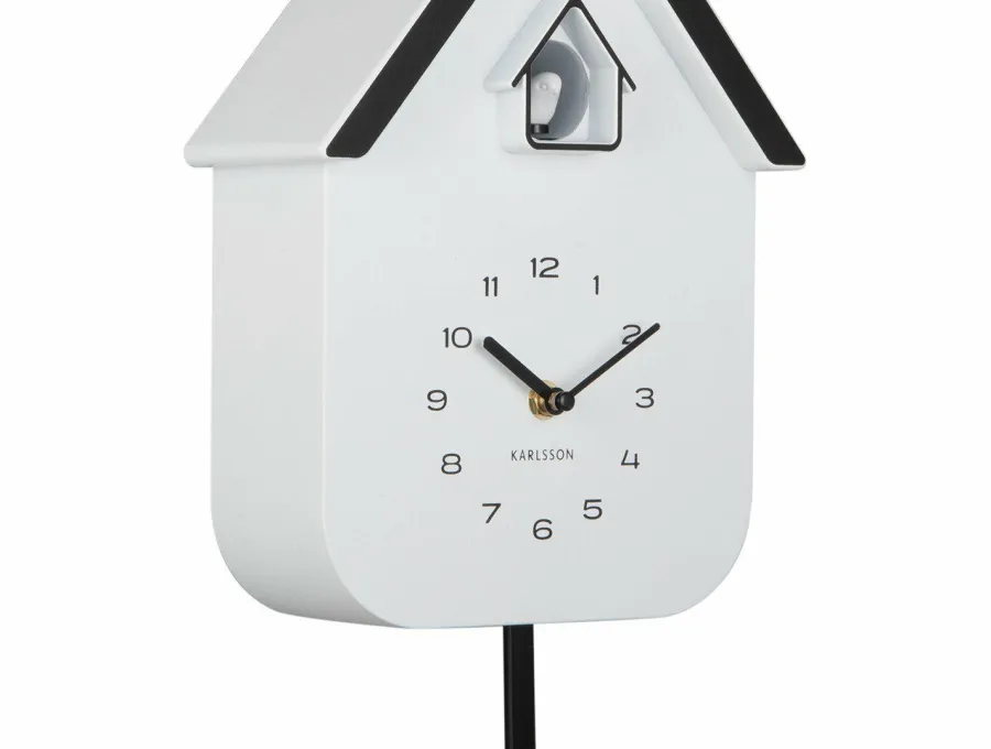 Karlsson Wandklok Dupla Color Cuckoo wit met zwart Best