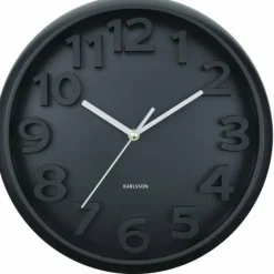 Karlsson Wandklok Elevated Classic Numbers mat zwart Discount