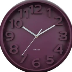 Karlsson Wandklok Elevated Classic Numbers donker mauve Clearance