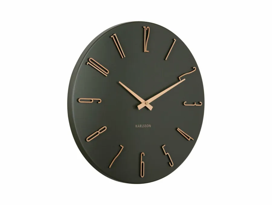 Karlsson Wandklok Esmerado luxury groen Online