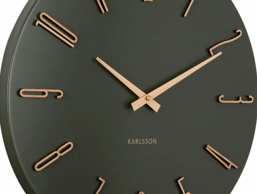 Karlsson Wandklok Esmerado luxury groen Online