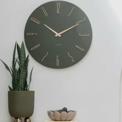 Karlsson Wandklok Esmerado groot luxury groen Discount