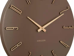 Karlsson Wandklok Esmerado mocca bruin New