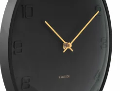 Karlsson Wandklok Fuerte Dome zwart Outlet