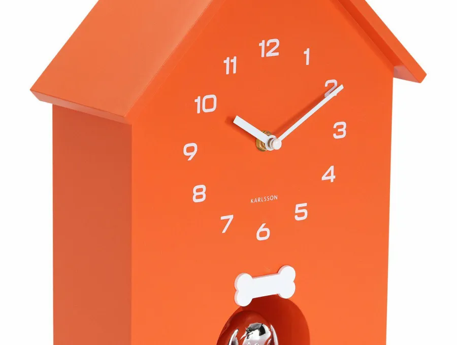 Karlsson Wandklok Garding Doggy bright oranje Best