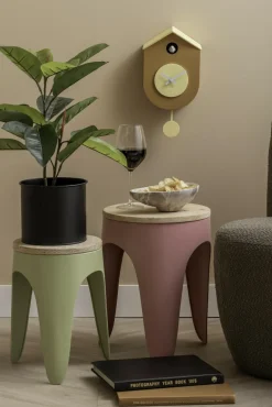 Karlsson Wandklok Grato Cuckoo ochre geel met zacht geel Online