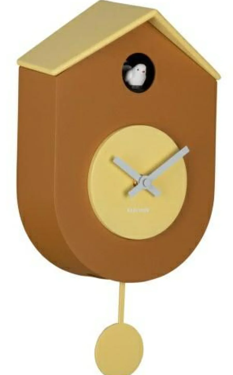 Karlsson Wandklok Grato Cuckoo ochre geel met zacht geel Online