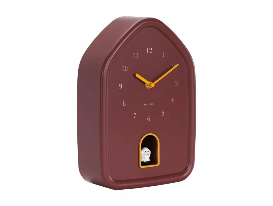 Karlsson Wandklok Modern Doggy burgundy rood Online